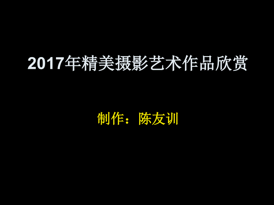 2017年精美摄影艺术作品欣赏8（制作：陈友训）_第1页