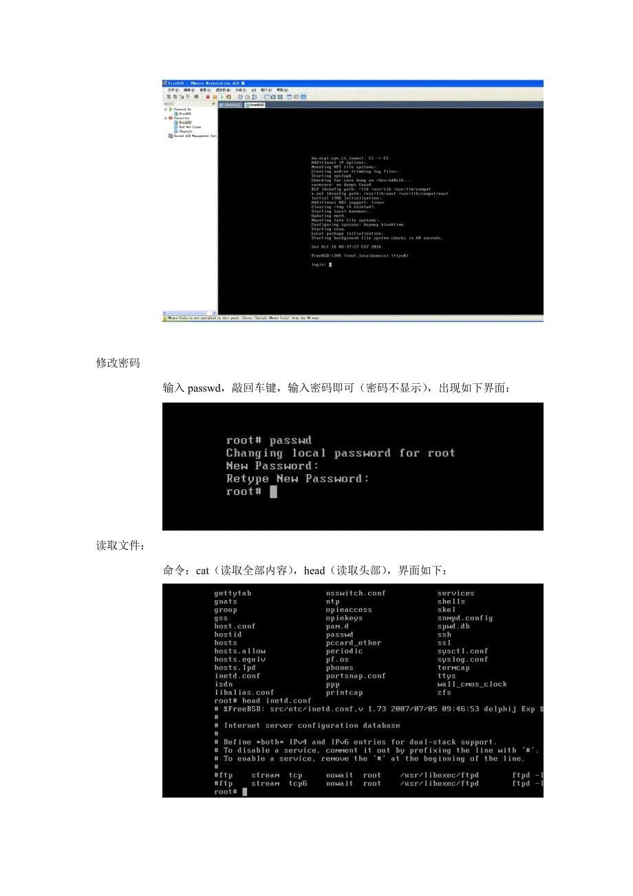 西工大操作系统实验报告如何操作使用FreeBSD_第5页