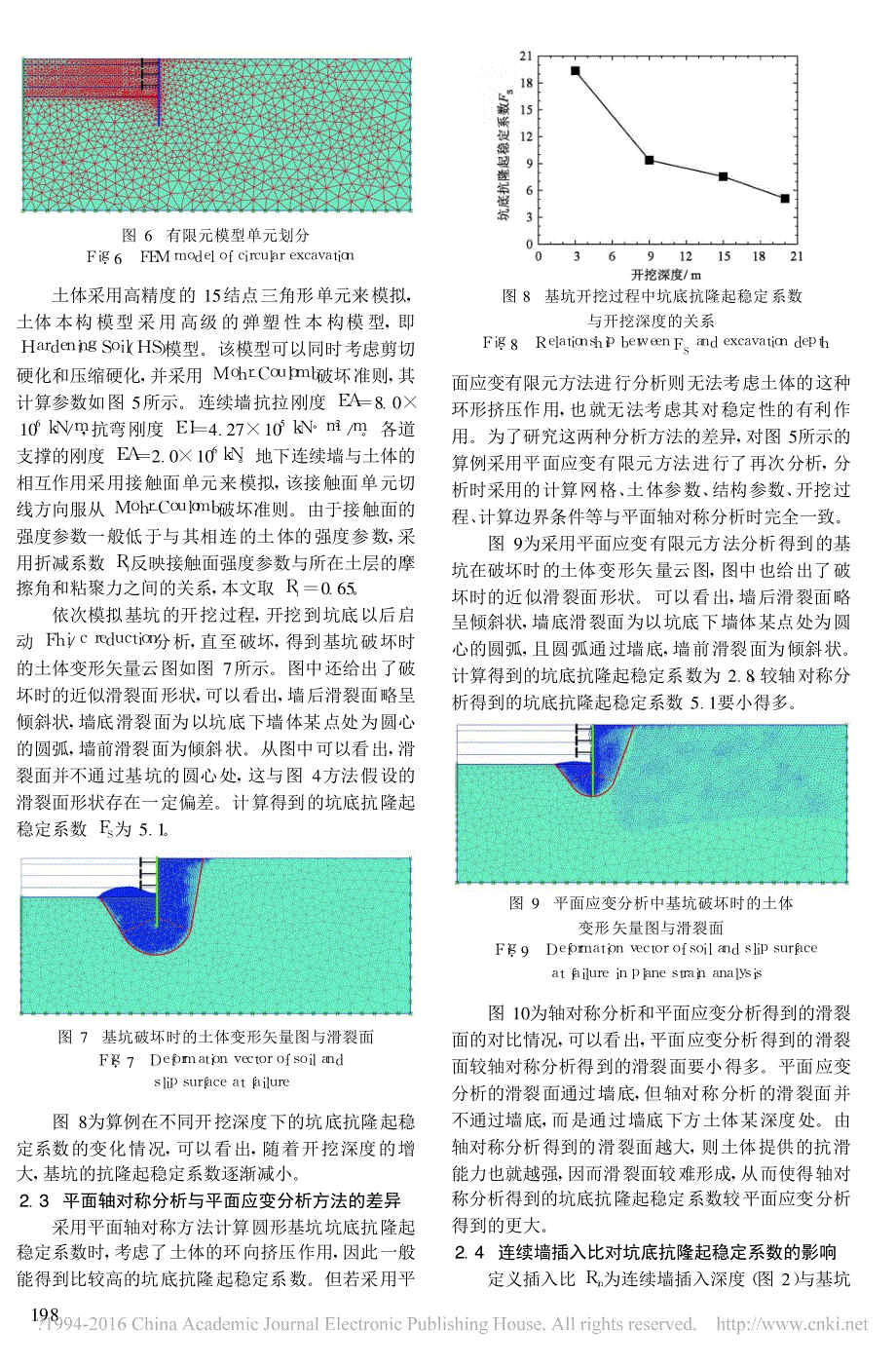 基于强度折减法的圆形深基坑坑底抗隆起稳定性分析_王卫东_第4页