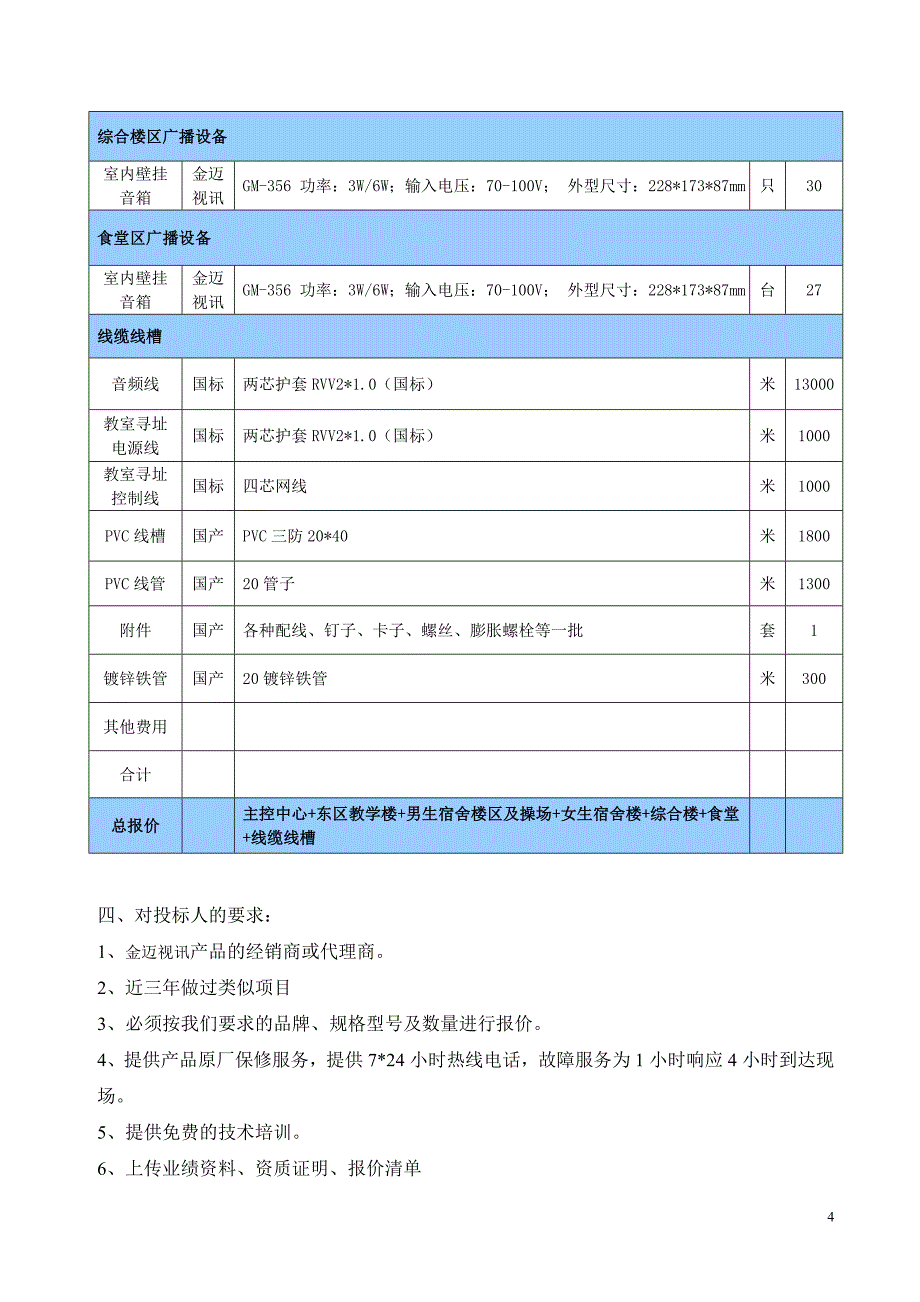 中央美术学院附中校园广播系统_第4页