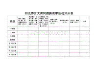 阳光体育大课间跑操观摩活动评分表