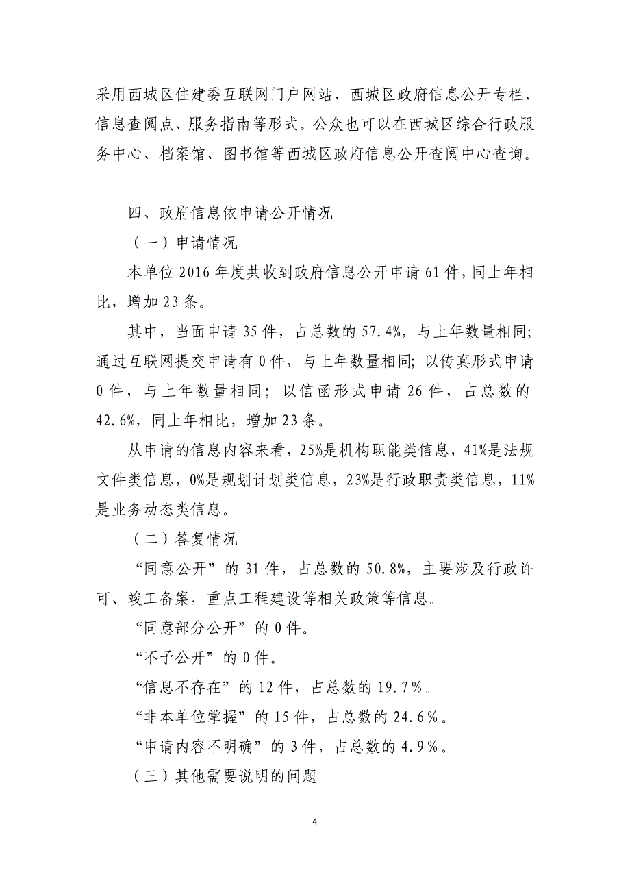 西城区住房和城市建设委2016年政府信息公开工作_第4页