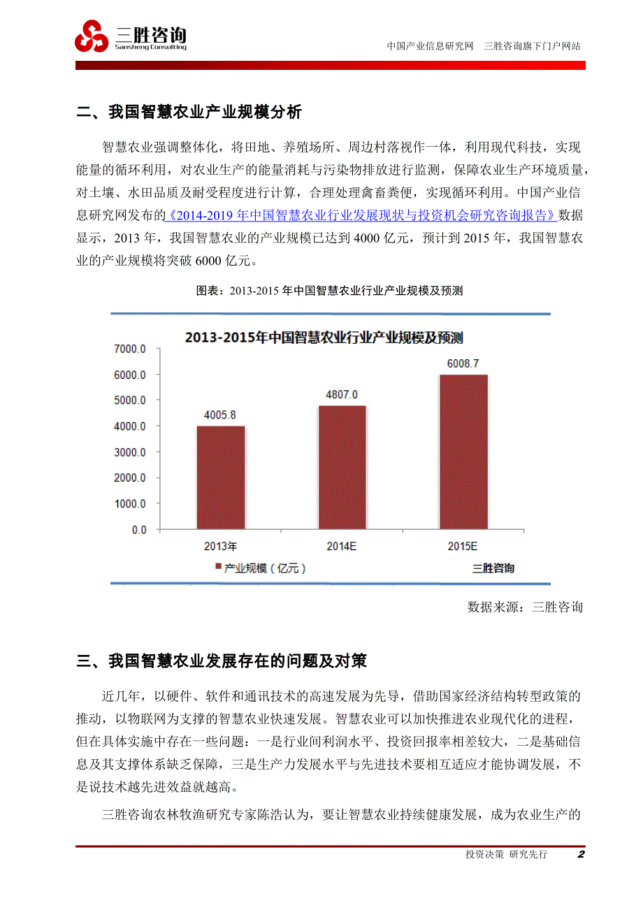 2015年智慧农业行业市场规模及发展对策研究分析_第2页