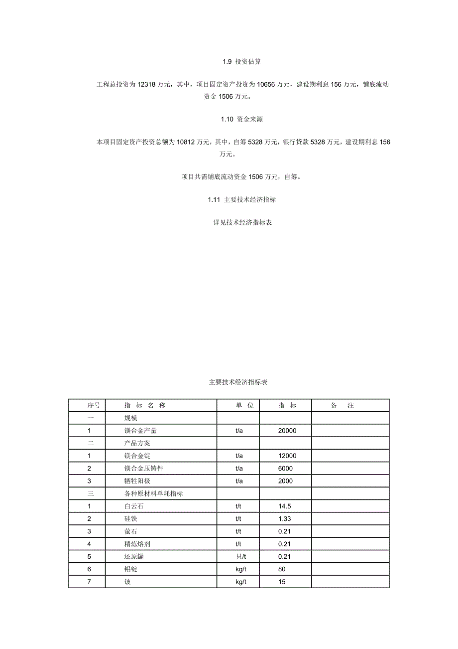 20000吨镁合金项目可研报告_第3页