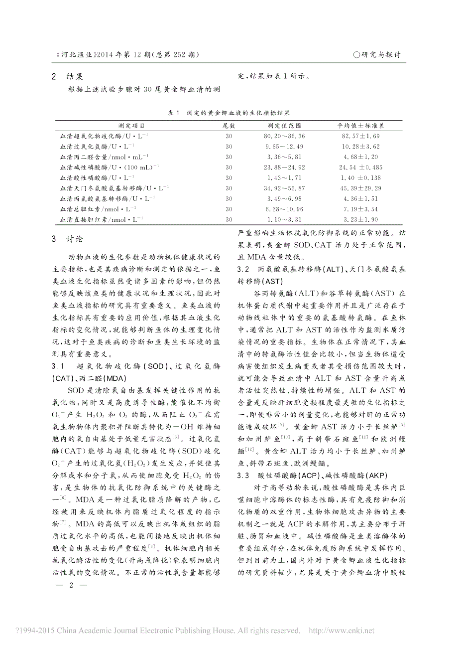 黄金鲫血液生化指标的初探_第2页