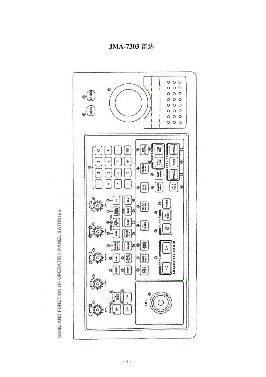 JMA-7303 7252 7253船用雷达中文操作说明书_第2页