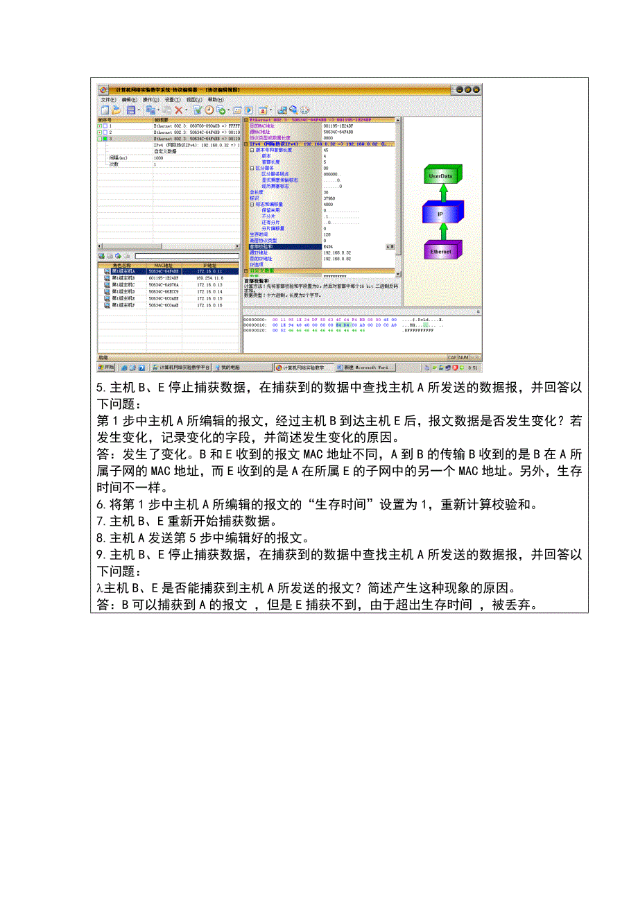 计算机网络实验报告三网际协议IP_第3页