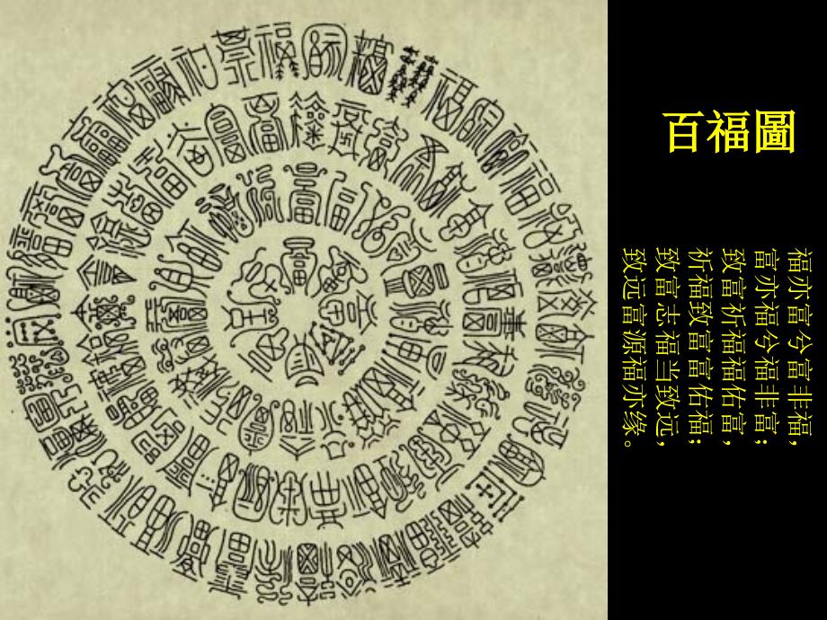 中国民俗精粹-百字圖-自动播放背景音乐版（精）-开心休闲感悟晨会早会培训ppt幻灯投影片课件精品专题_第3页