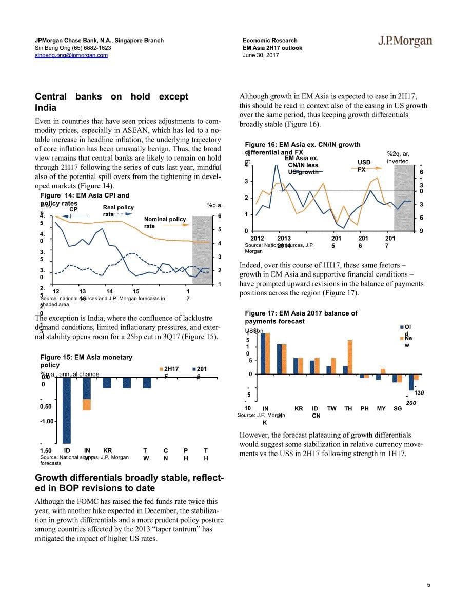 J.P.摩根- 2017下半年亚洲经济展望-2017.6.30EM Asia 2H17 outlook_第5页