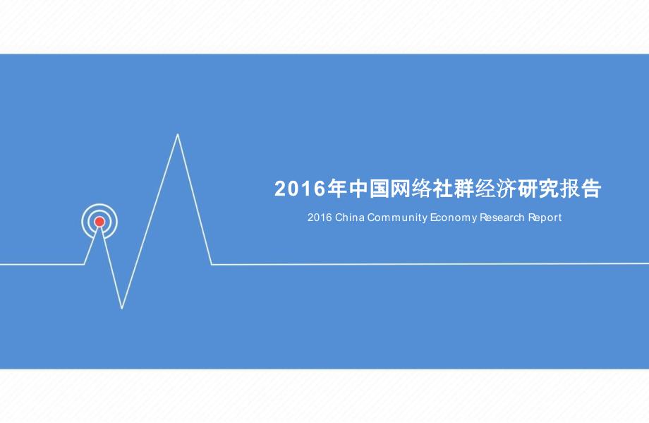 2016年中国网络社群经济研究报告_第1页