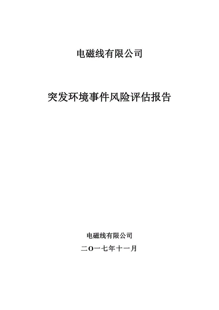 电磁线有限公司评估报告_第1页