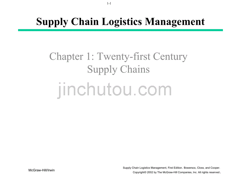 Supply Chain Logistics Management--全套课件_第1页