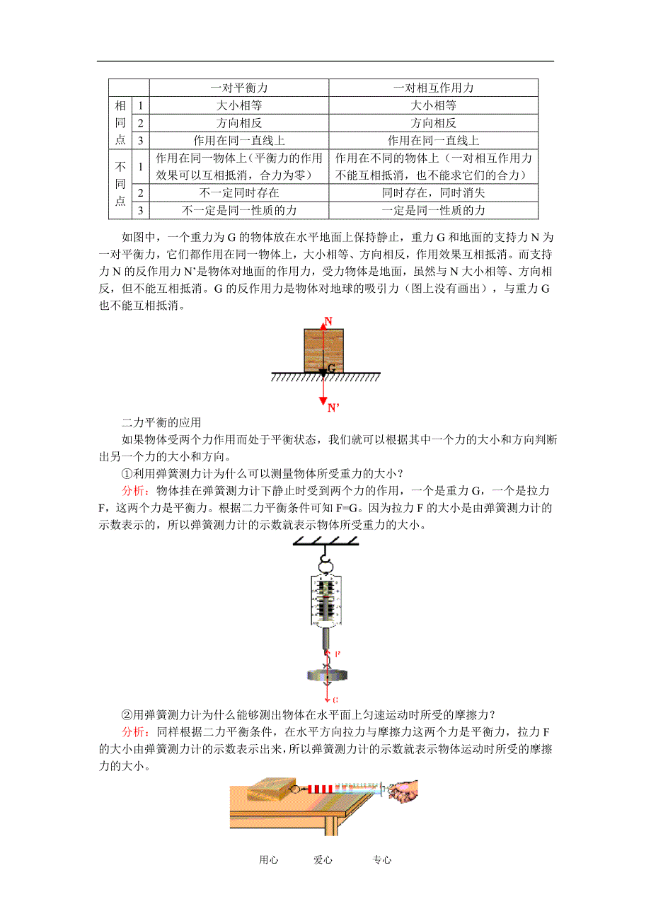 八年级物理&#167;7-5同一直线上二力的合成   &#167;7-6二力平衡北师大版知识精讲_第3页