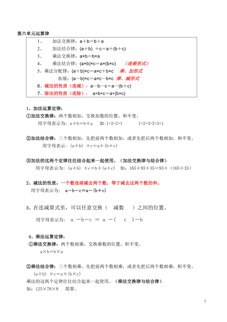 20最新苏教版数学四年级下册知识点总结_第3页