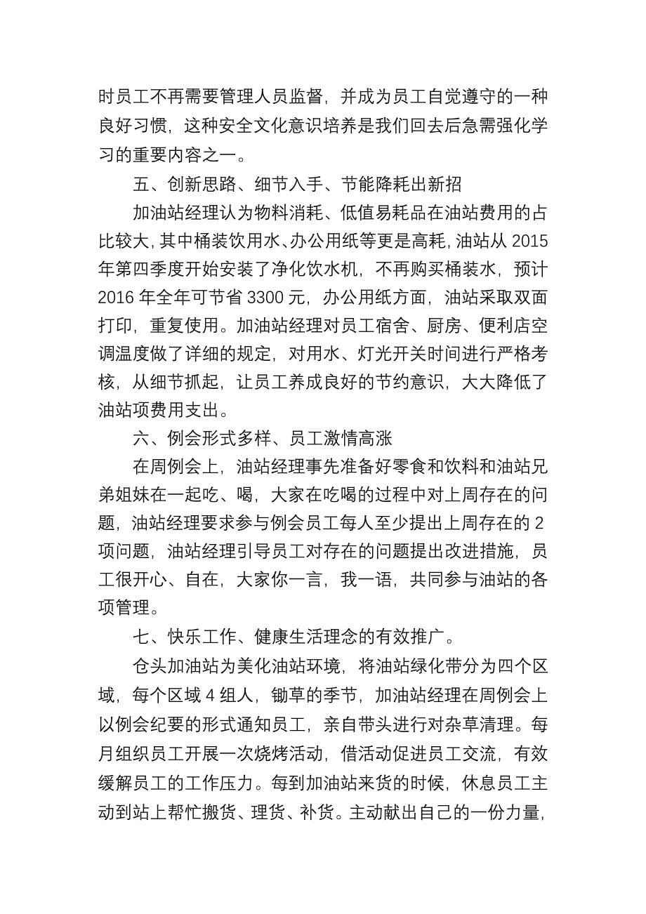 加油站经理挂职总结_第5页