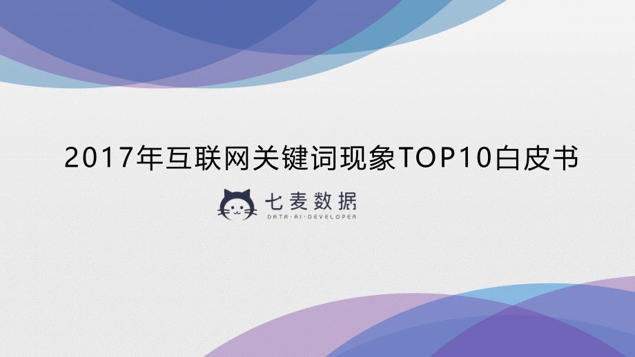 七麦研究院-2017年互联网关键词现象TOP10白皮书-23页_第1页