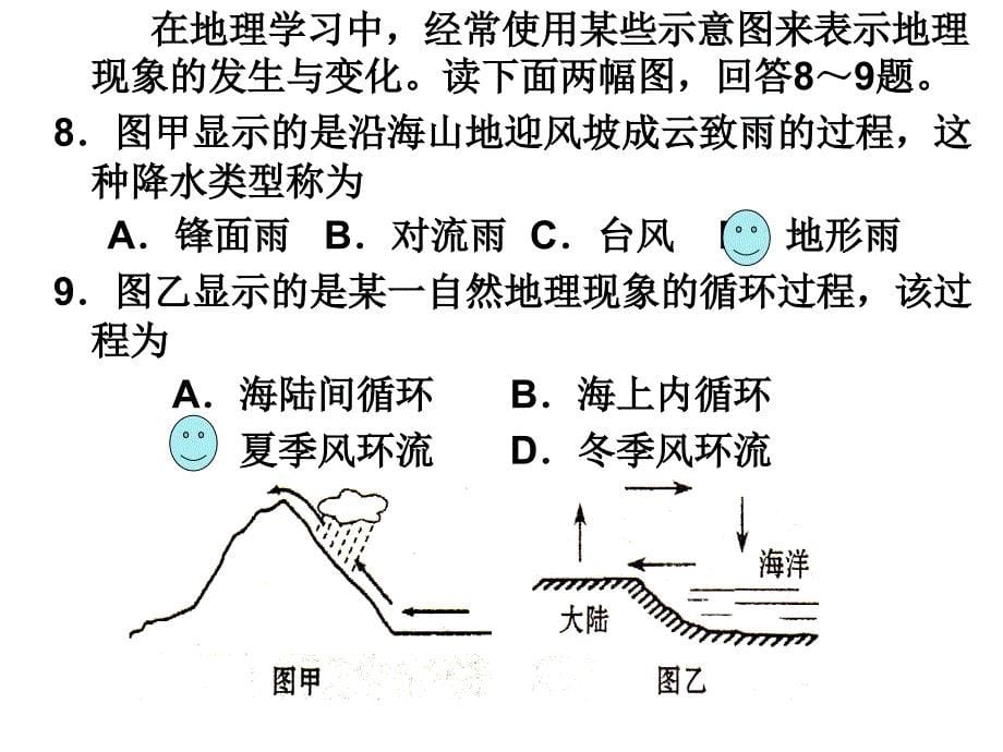 PPT山东省二0一O年十二月普通高中学生学业水平考试地理试题_第5页