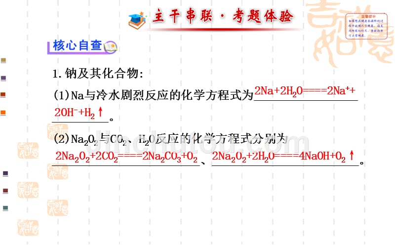 2014届高三化学名师点拨金榜专题课件全案：金属元素单质及其重要化合物_第3页