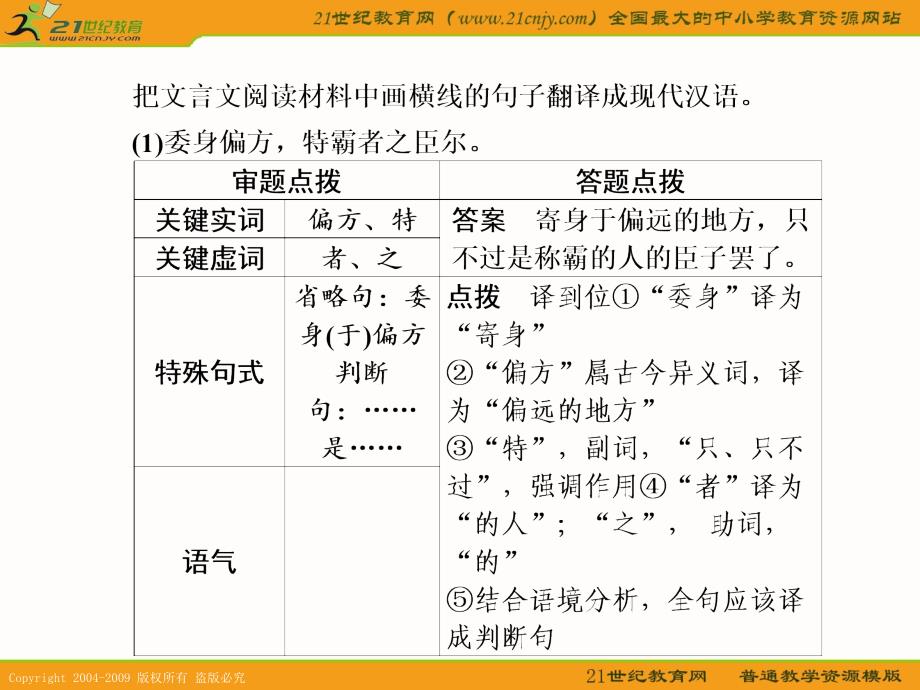 2011语文二轮复习语文配套课件第一部分专练一关键实词到位_第4页