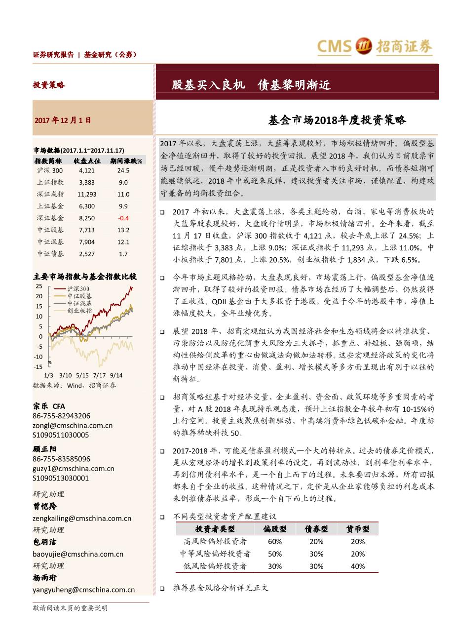 基金市场2018年度投资策略：股基买入良机，债基黎明渐近_第1页