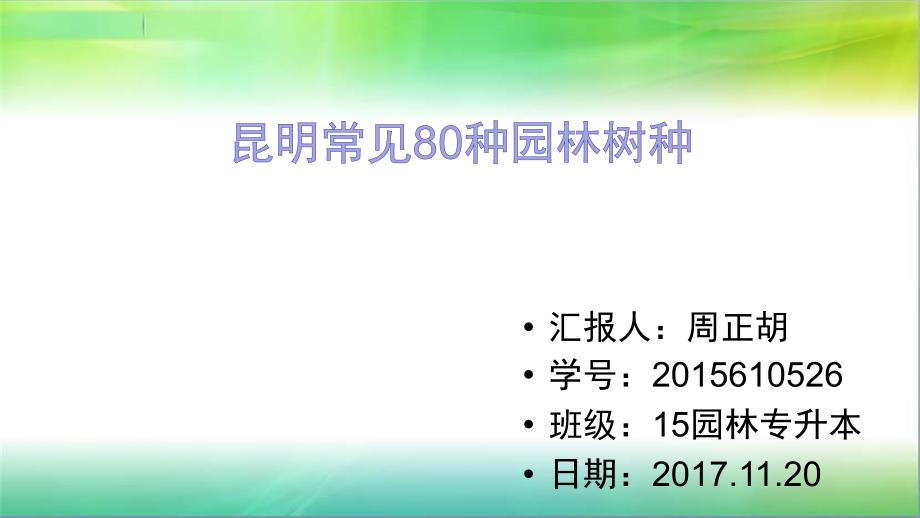 昆明常见80种街道绿化植物_第1页