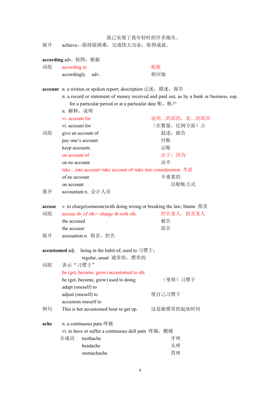 高中英语词汇汇编(全-短语)_第4页