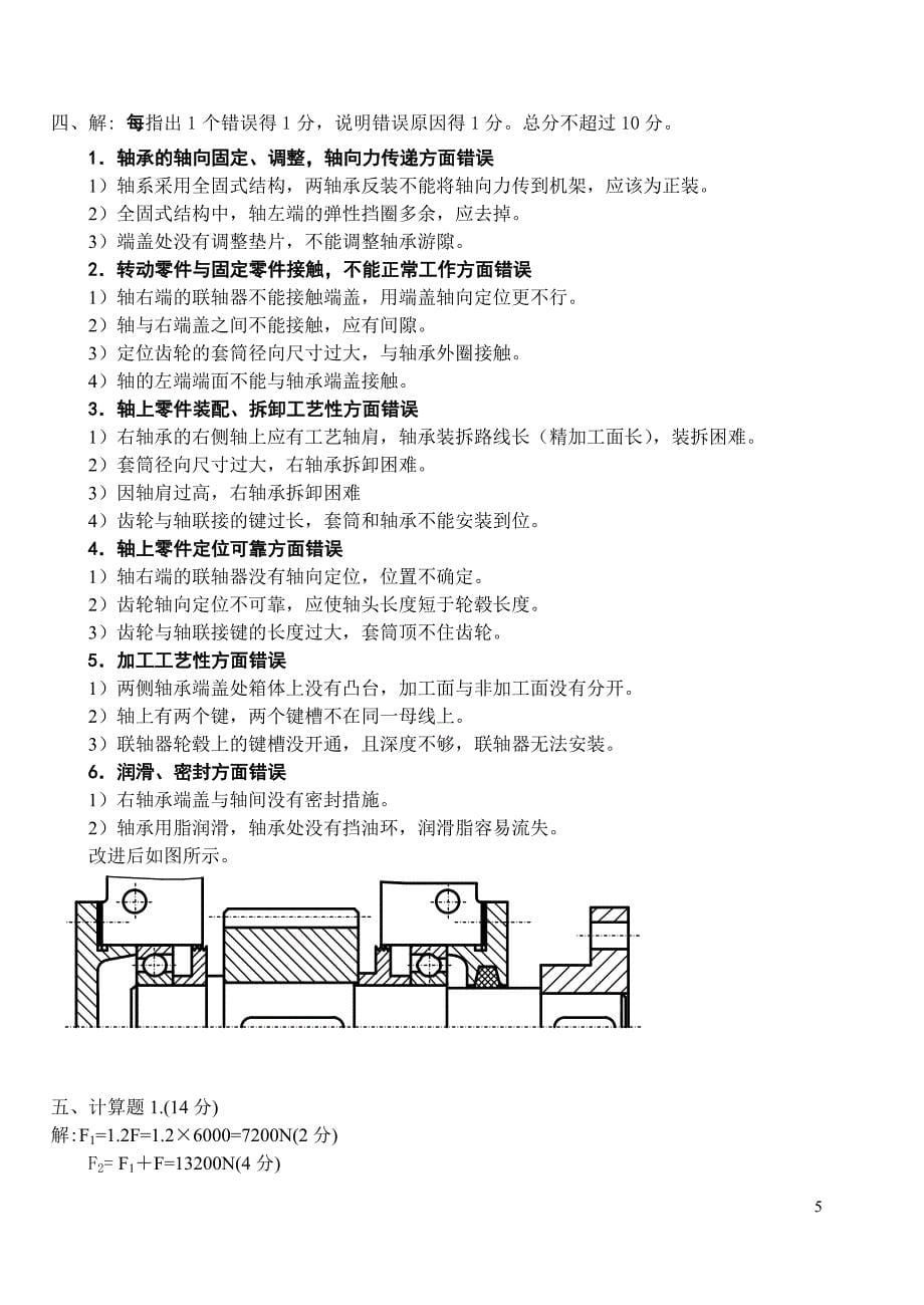 机械设计期末考试题及其答案1_第5页