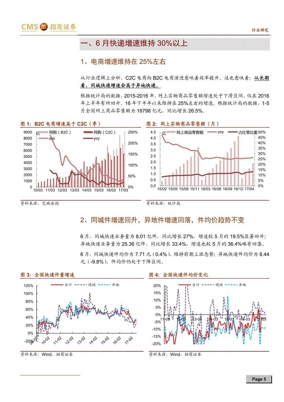 交运快递行业月报：618拉动同城快递，失速风险逐步出清_第5页