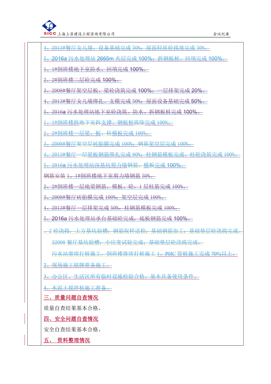 大型客机研制保障条件建设项目倒班楼、  餐厅及污水处理站工程会议纪要_第4页