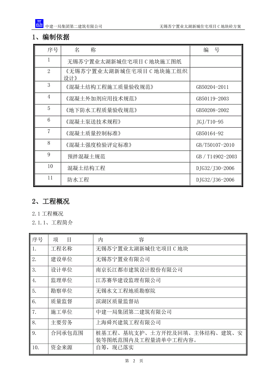 太湖新城住宅项目C地块砼方案_第2页