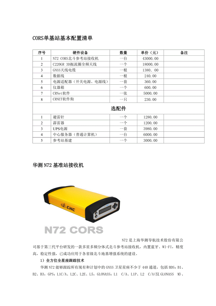 CORS单基站基本配置清单_第1页