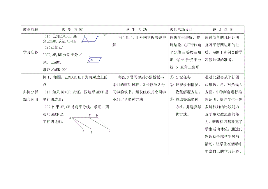 北师大初中数学八年级上册《四边形性质和判定的综合运用》说课稿_第3页