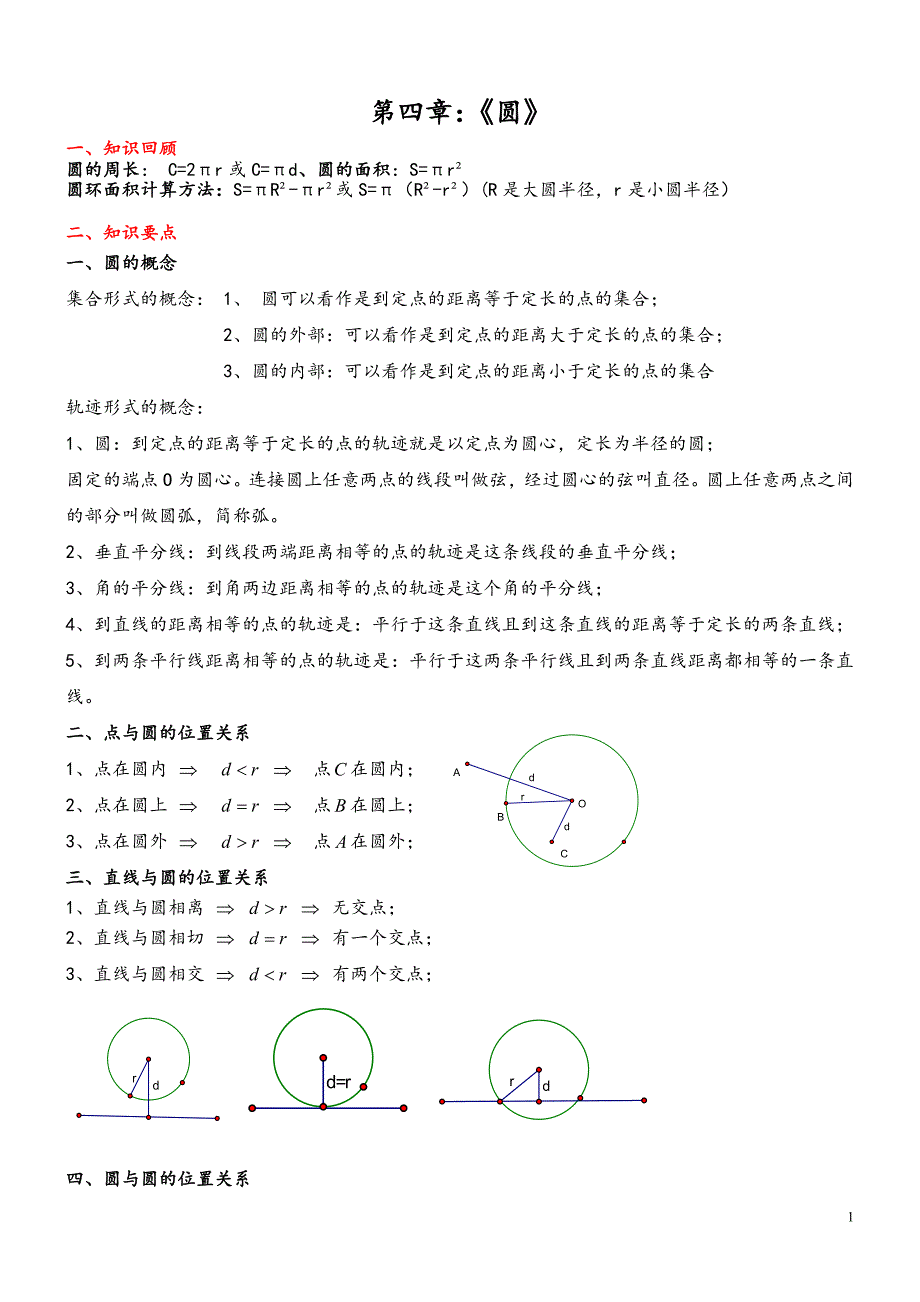 九年级数学圆的知识点总结大全_第1页