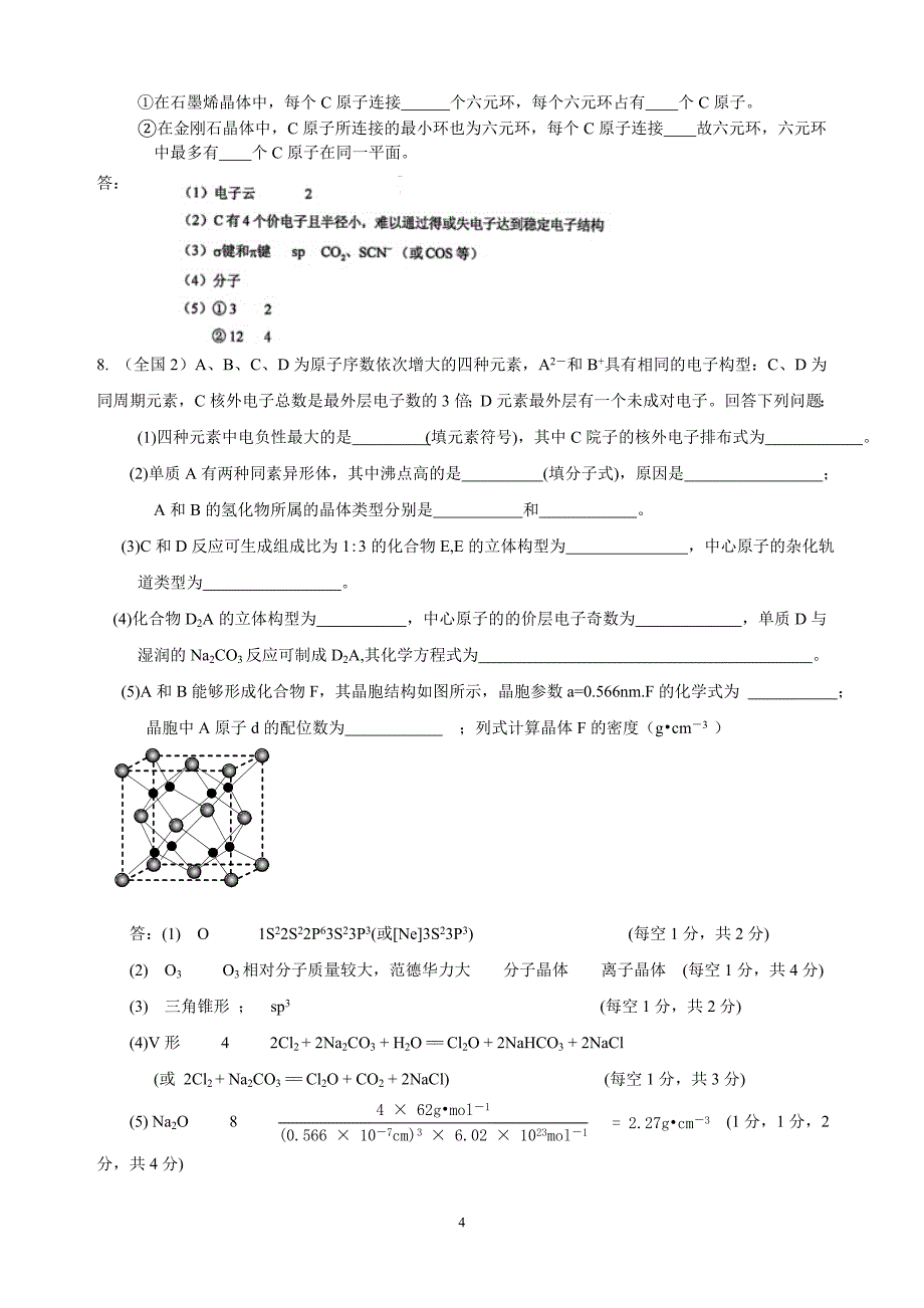 2015年各地高考物构考题_第4页