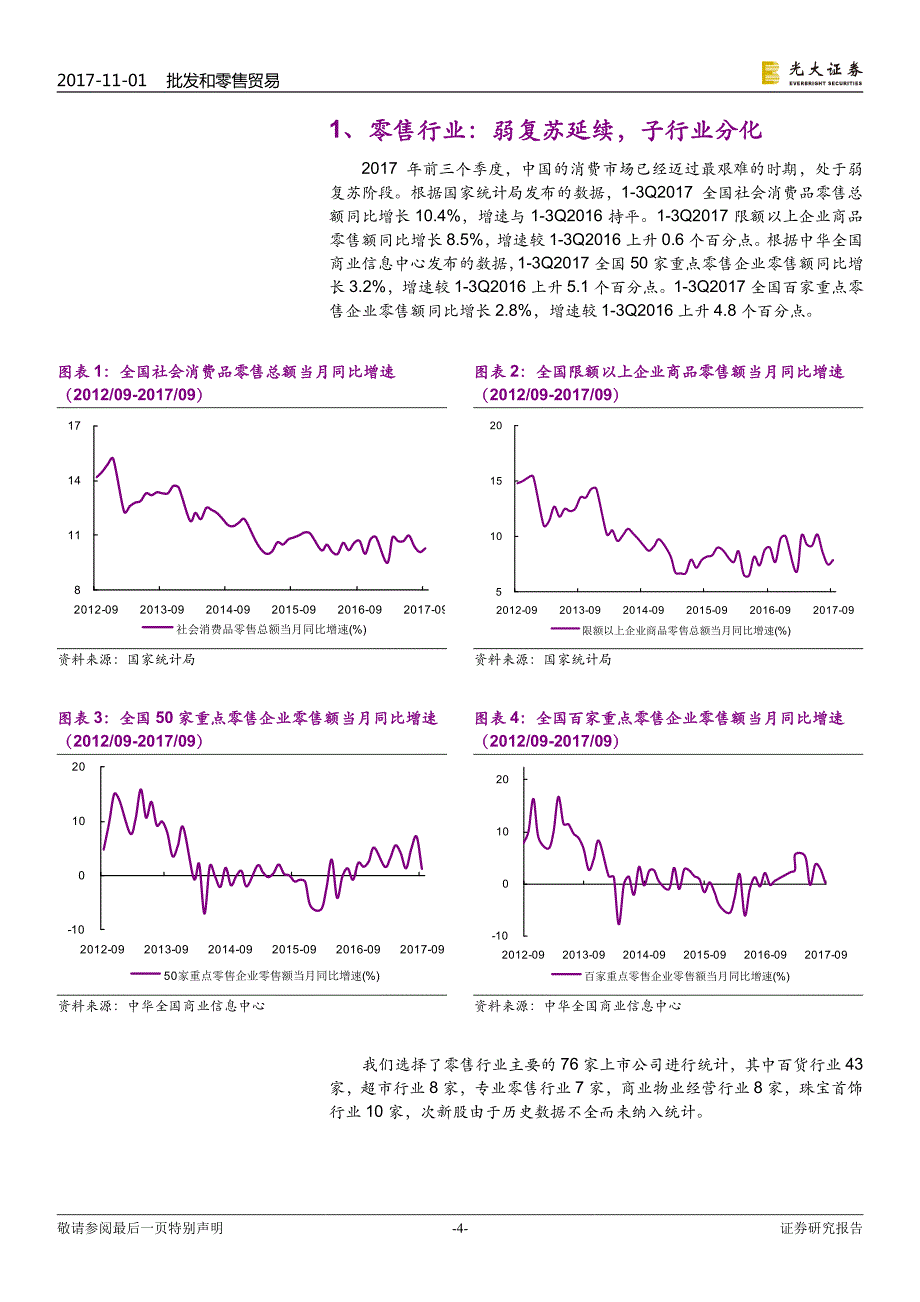 零售行业三季报总结：行业弱复苏延续，百货类表现优异_第3页