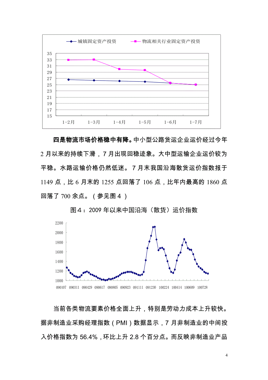 2010年7月我国物流运行增速继续放缓_第4页