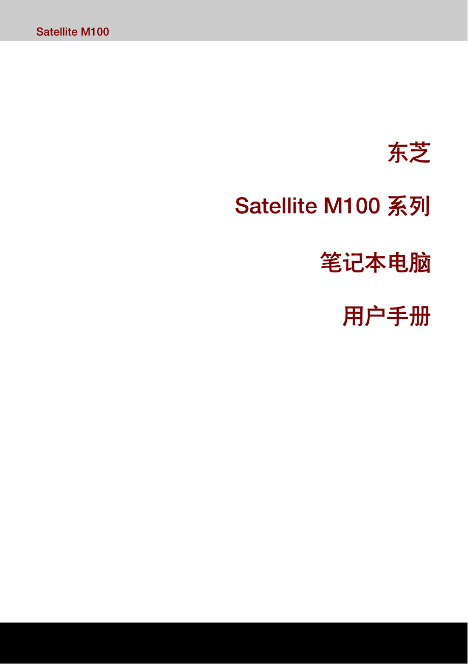 Satellite M100使用手册_第1页