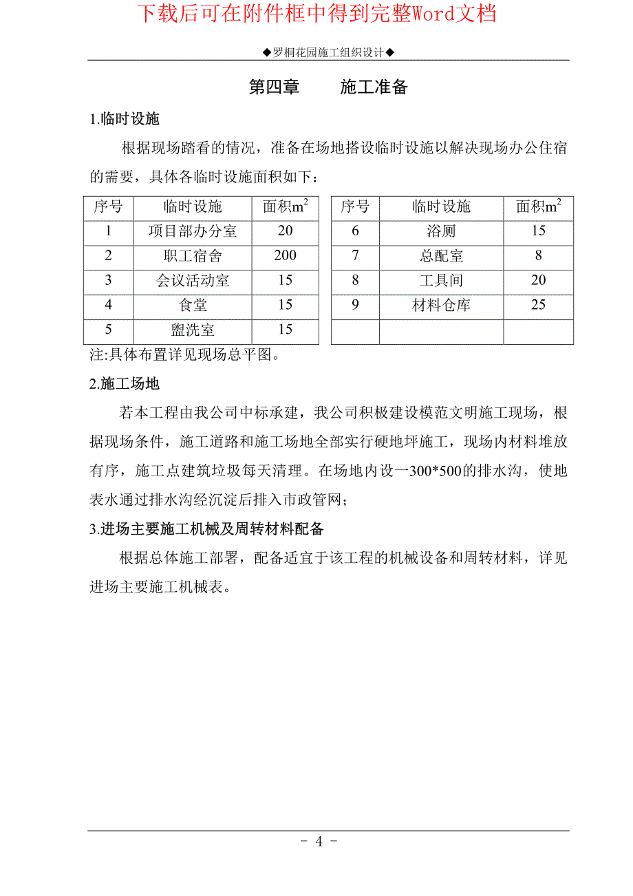 罗桐花园住宅工程施工组织设计方案_第4页