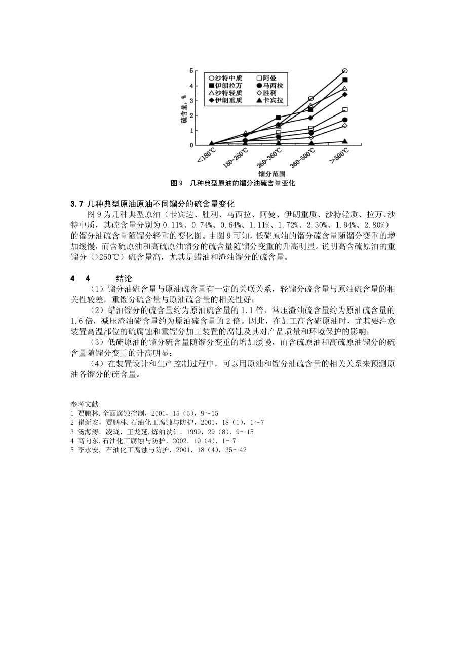 原油及其馏分油的硫含量关联的研究_第5页