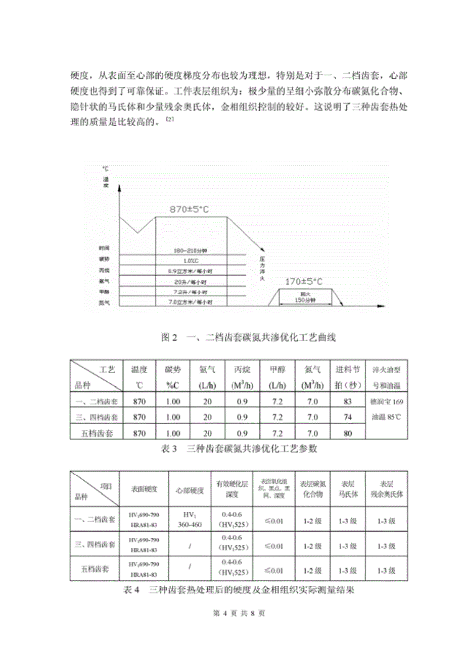 变速箱齿套碳氮共渗压淬工艺研究和设备关键技术分析_第4页