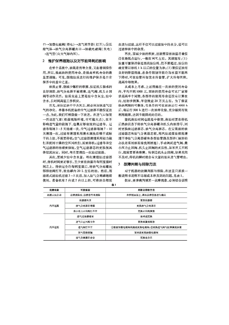 螺杆式空压机的维护保养和故障排除_第2页