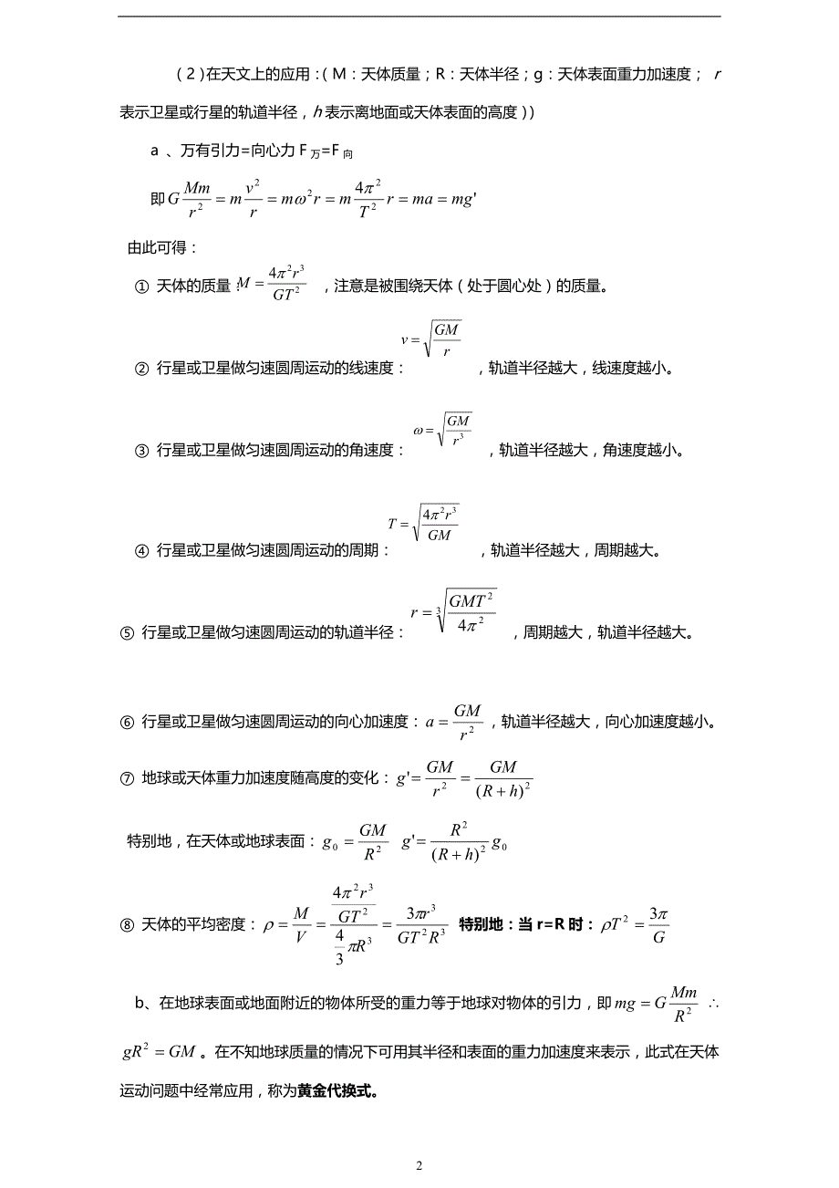 高中物理必备公式_第2页