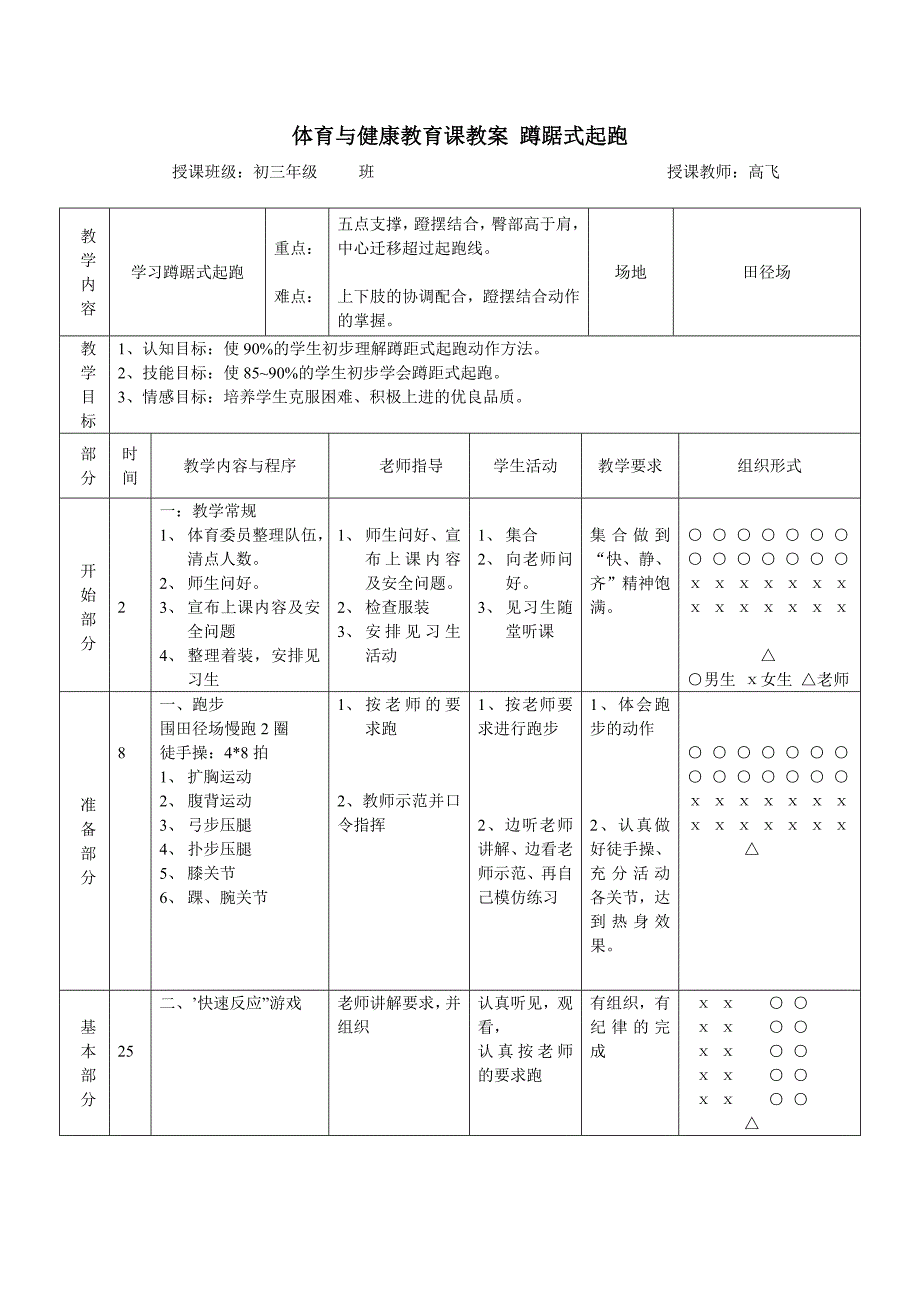 蹲踞式起跑教案说课稿_第1页