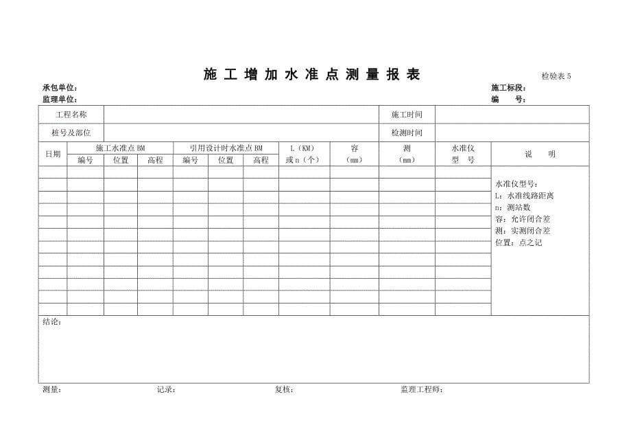 测量放线表格全套_第5页