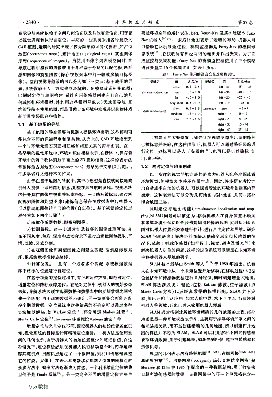 基于视觉的同时定位与地图构建方法综述_第2页