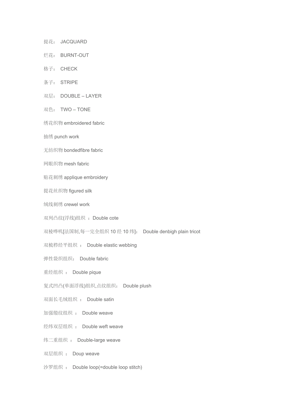 面料英语专业术语_第2页