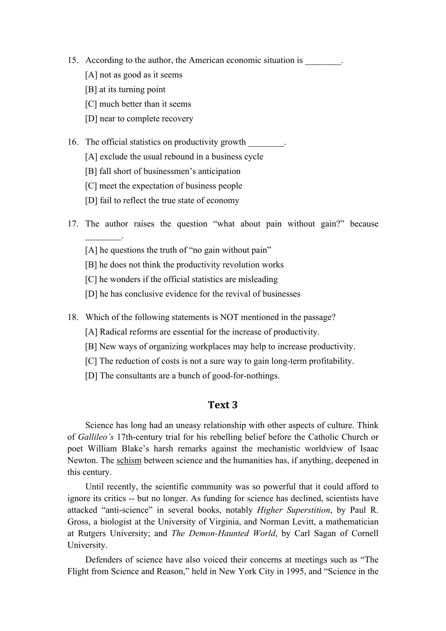 英语考研之1998年考研试卷解析_第4页