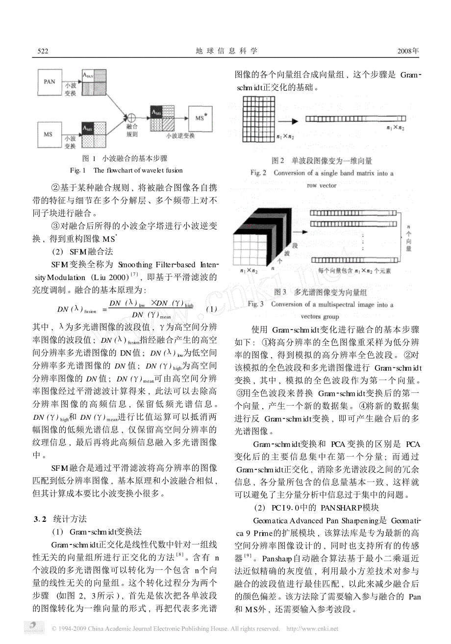 高分辨率遥感图像融合的光谱保真问题_第3页