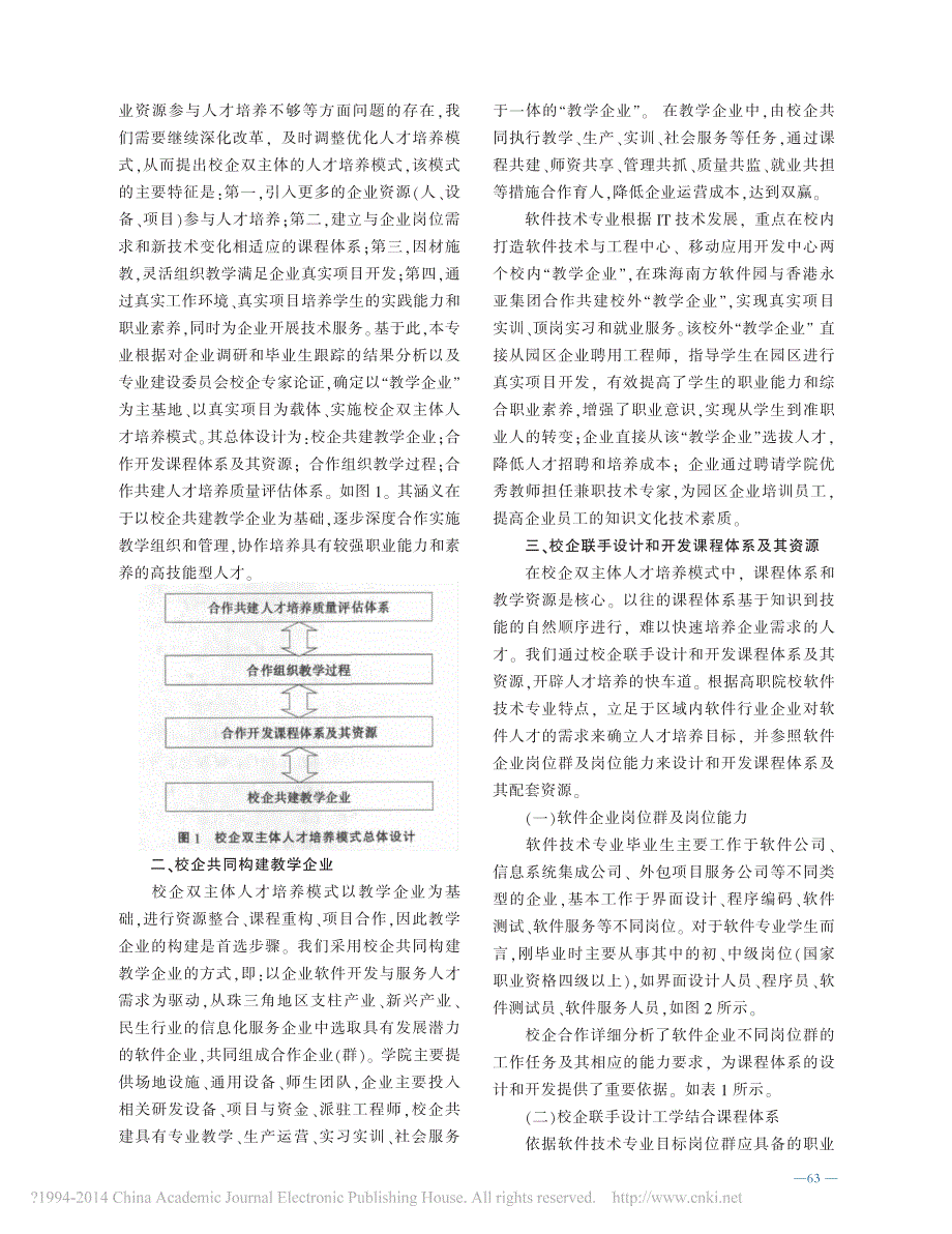 高职软件技术专业校企双主体人才培养模式研究_第2页