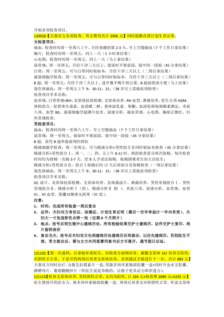 试管婴儿全过程：我马拉松式的四次试管婴儿经历(试管流程、检查项目、注意事项、费用明细全攻略)_第2页